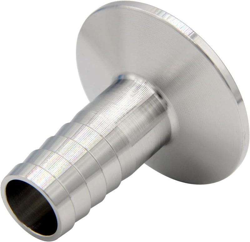 Fitvell Sanitary Fitting 1.5" Tri Clamp to 1.5" Hose Barb Fitting 304 Stainless Steel Sanitary Hose Pipe Adapter Connector (pack of 2) - Image 2
